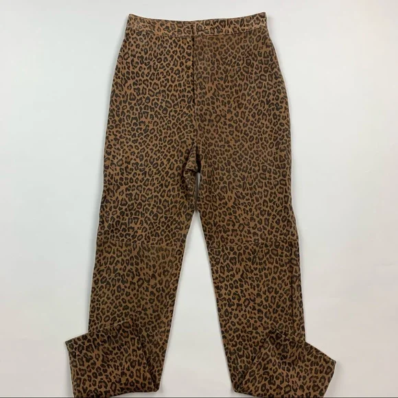 LPA Leopard Leather Pants Small - Picture 2 of 10